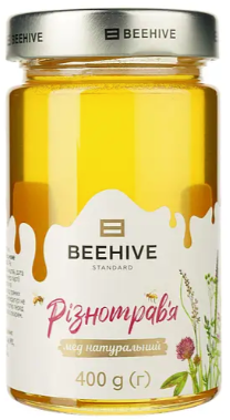 Мед натуральний Beehive Різнотрав'я, 400 г